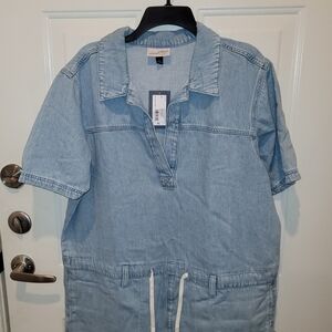 NWT Light Blue Denim Short Sleeve Dress.